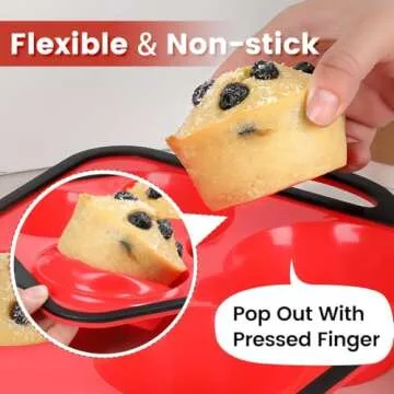 Sturdy Metal Reinforced Jumbo Silicone Muffin Pan