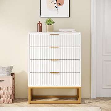 Tribesigns Modern Dresser for Bedroom - 8 Drawer Chest