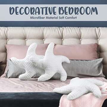 Cute Starfish Throw Pillows for Kids Room and Decor