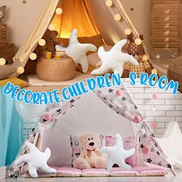 Cute Starfish Throw Pillows for Kids Room and Decor