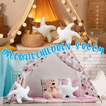 Cute Starfish Throw Pillows for Kids Room and Decor