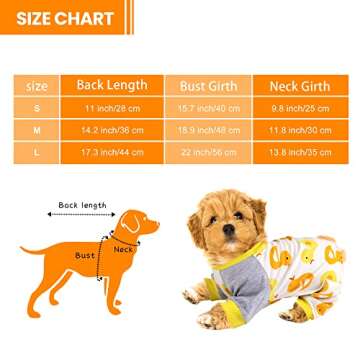URATOT 5 Pieces Puppy Dog Pajamas Pet Jumpsuit Soft Puppy Rompers Pet Dog Cute Clothes Onesies Puppy Bodysuits for Pet Puppy Dog Cat, 5 Styles (Large)