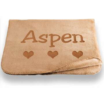 Personalized Small Dog Blanket - Gray or Beige