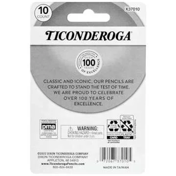 Ticonderoga Pencil Cap Erasers - Assorted Pastel Colors, 10 Count