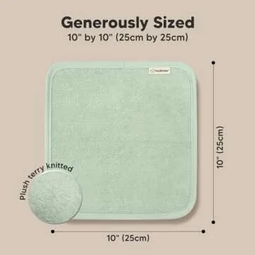 KeaBabies Deluxe Baby Washcloths - Soft Bamboo Viscose