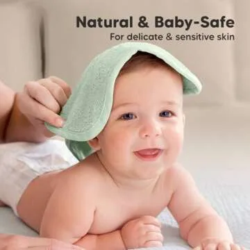 KeaBabies Deluxe Baby Washcloths - Soft Bamboo Viscose
