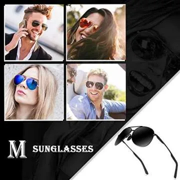 MXNX Polarized Aviator Sunglasses for Men and Women