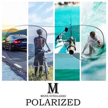 MXNX Polarized Aviator Sunglasses for Men and Women