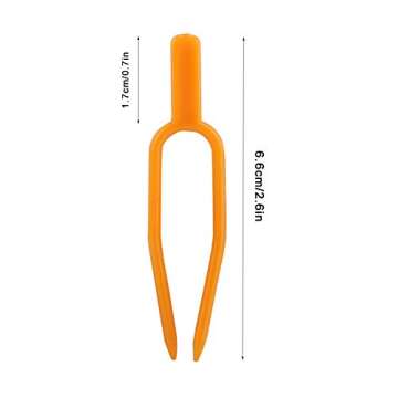 100Pcs Gardening Plant Fixing Clips Reusable Plastic Stolons Fastening Vines Clamp Watermelon Strawberry Fork Farming Securing Fixer Tool Support