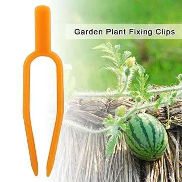 100Pcs Gardening Plant Fixing Clips Reusable Plastic Stolons Fastening Vines Clamp Watermelon Strawberry Fork Farming Securing Fixer Tool Support