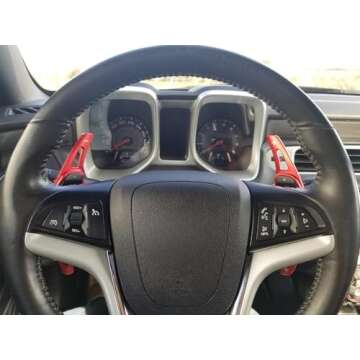 iJDMTOY Red CNC Billet Aluminum Large Paddle Extensions for Chevy Camaro, Cadillac & Buick