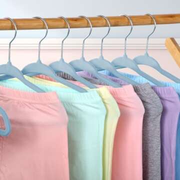 Tanlade 72 Pack Velvet Baby Hangers Space Saving Design