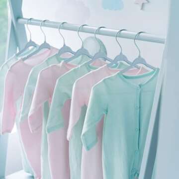 Tanlade 72 Pack Velvet Baby Hangers Space Saving Design