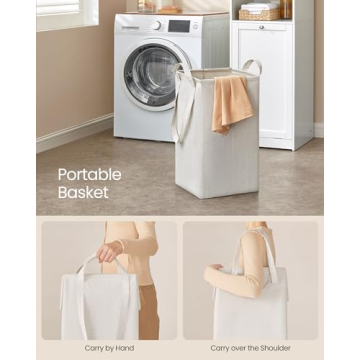 VASAGLE Bathroom Cabinet with Removable Laundry Basket