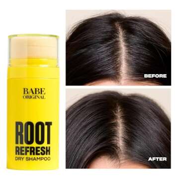 BABE ORIGINAL Root Refresh Dry Shampoo Powder for Clean & Volumized Hair| Instantly Absorb Oil & Odo...