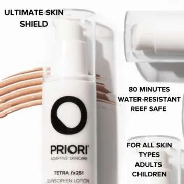 Priori Tetra Sunscreen Lotion SPF 55 Hydrating Universal Tint