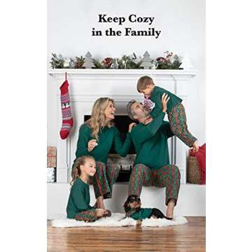 PajamaGram Matching Christmas PJs for Family, Christmas Tree Plaid, 6 Months Green