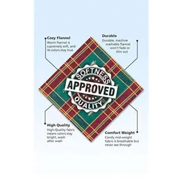 PajamaGram Matching Christmas PJs for Family, Christmas Tree Plaid, 6 Months Green