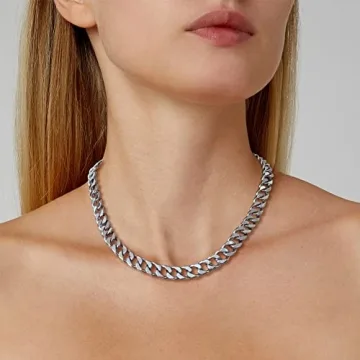 Cuban Link Chain Necklace Adjustable for Women Luxury Jewelry