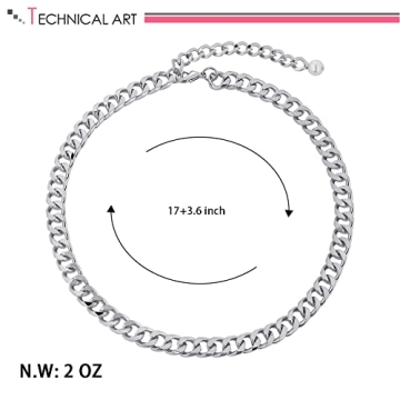 Cuban Link Chain Necklace Adjustable for Women Luxury Jewelry