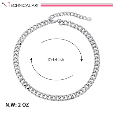 Cuban Link Chain Necklace Adjustable for Women Luxury Jewelry