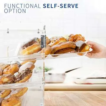 VIVO 3-Tier Acrylic Bakery Display Case with Removable Trays
