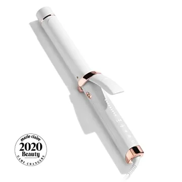 T3 Curl ID 1.25" Digital Ceramic Curling Iron with Smart Touch Interface & Interactive HeatID Technology for Automatic Heat Setting Personalization - Shiny Smooth Curls that Last, White