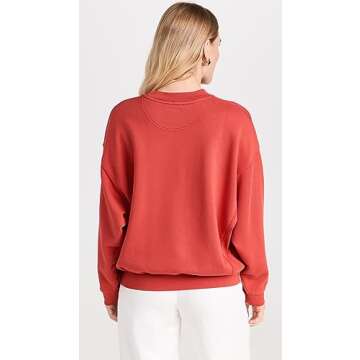 ANINE BING Women's Jaci Sweatshirt, Red, XS