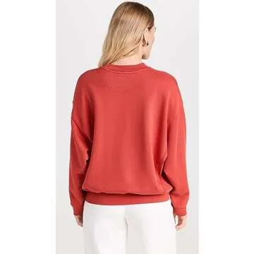 ANINE BING Women's Jaci Sweatshirt, Red, XS