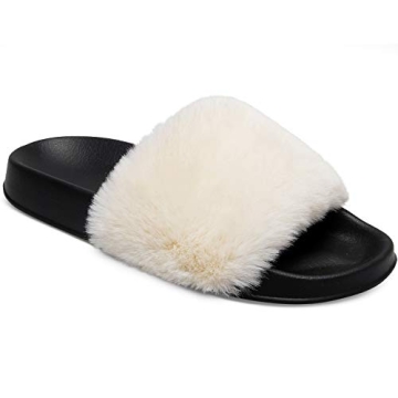 Spesoul Women's Fuzzy Slides for All Seasons Comfort