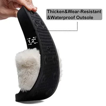Spesoul Women's Fuzzy Slides for All Seasons Comfort
