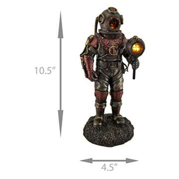 Veronese Steampunk Skeleton 10 5/8" LED Decor Statue