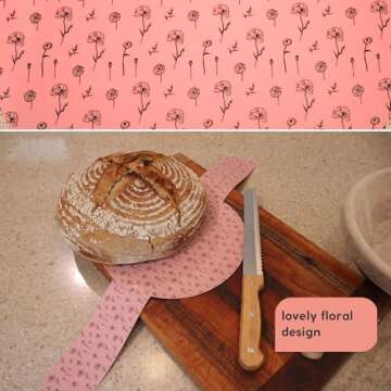 Sourdough Silicone Bread Sling 2 Pack - Reusable Silicone Baking Mat for Dutch Oven w/Long Handles - Heat Resistant, Non-Stick, Dishwasher-Safe Bread Making Tools - Great Gift for Bakers