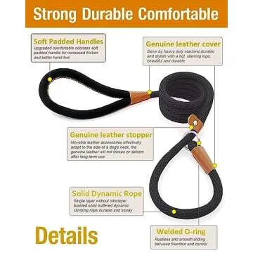 lynxking Dog Leash Slip Lead - Versatile Heavy Duty Training Lead