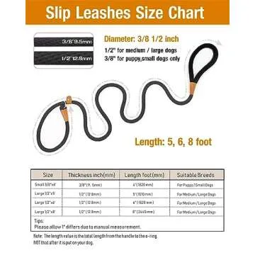 lynxking Slip Lead: Durable Dog Leash for Training & Walks