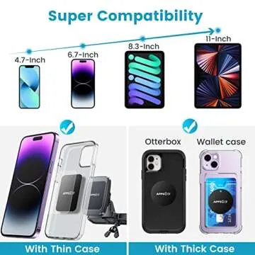 APPS2Car Magnetic CD Phone Holder for Car, Anti Shake Magnet CD Slot Phone Mount, Car Truck Accessories, Compatible with iPhone, Samsung & All Cellphones, for Smartphone Mobile