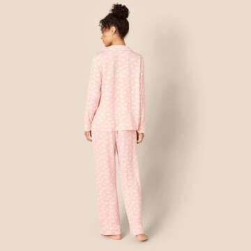 Amazon Essentials x Sofia Grainge Women's PJ Set, Pale Pink Polar Bear, Large