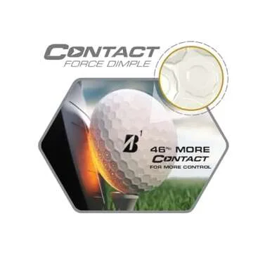 2023 Bridgestone Golf e12 Contact Golf Balls, White, Dozen