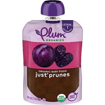 Plum Organics | Stage 1 | Organic Baby Food Meals [4+ Months] | Just Prunes | 4 Ounce Pouch (Pack Of...