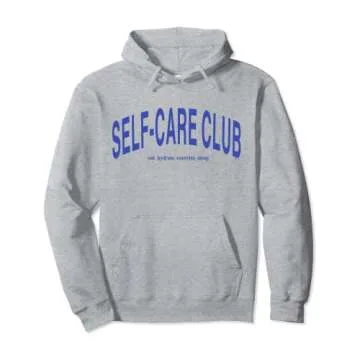 Self Care Club eat hydrate exercise sleep Pullover Hoodie