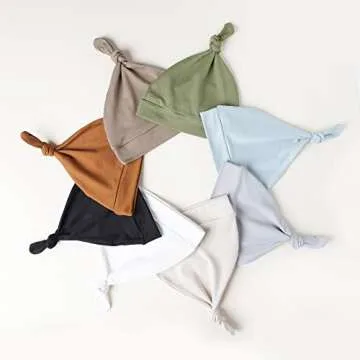 Konssy Newborn Hats 8 Pack Soft Stretchy Beanies for Babies