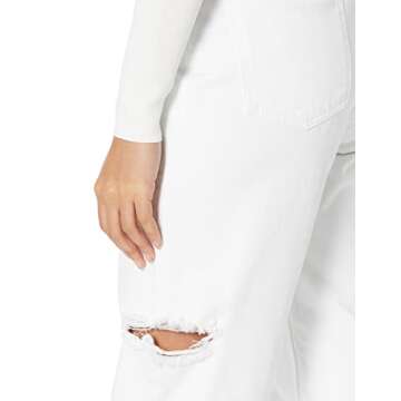 The Drop Women's Kasen Wide Leg Slit Denim - Chic Comfort