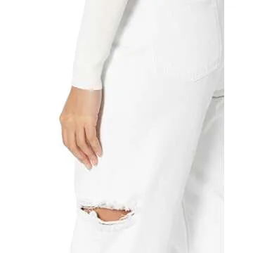 The Drop Women's Kasen Wide Leg Slit Denim - Chic Comfort