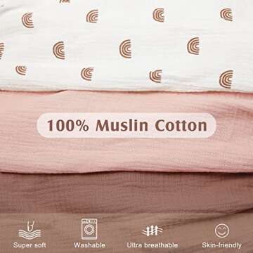 Newwiee Mini Muslin Crib Sheets - Soft & Stylish Bedding