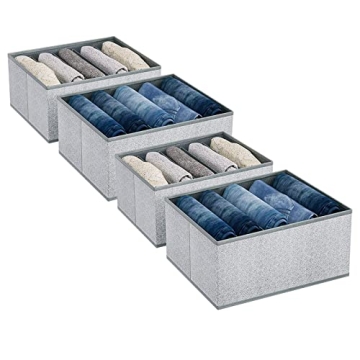 DIMJ Wardrobe Clothes Organizer - 4 Packs for Neat Storage Solutions