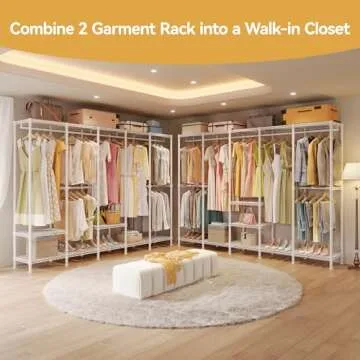 Higeego H5 Extra Large Heavy Duty Clothes Rack, Wire Garment Rack,Large Wardrobe Closet, Freestandin...