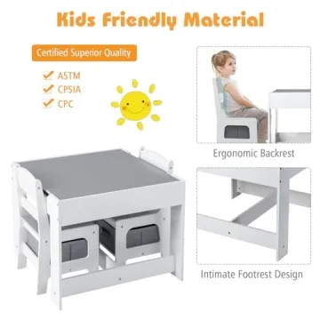 Costzon Kids Table and Chair Set for Creative Play