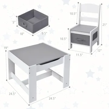 Costzon Kids Table and Chair Set for Creative Play