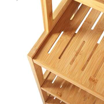Stylish URFORESTIC 7-Tier Bamboo Bathroom Shelf