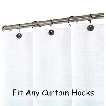 Aqua White Gradient Waffle Weave Shower Curtain Water Resistant Ombre Print Bathroom Spa Hotel Decor...